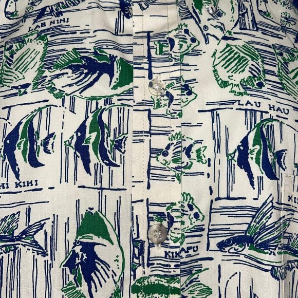 Cooke Street Vintage Hawaiian Fish Shirt Men's L - Picture 3 of 10